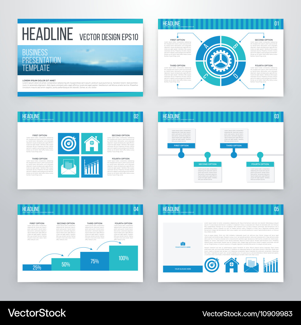 Infographics presentation template flat design Vector Image
