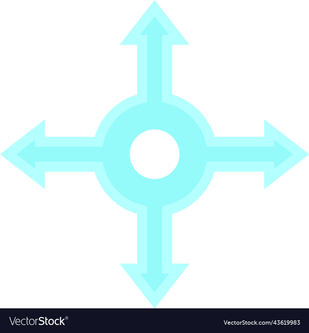 Intersection arrows icon location map