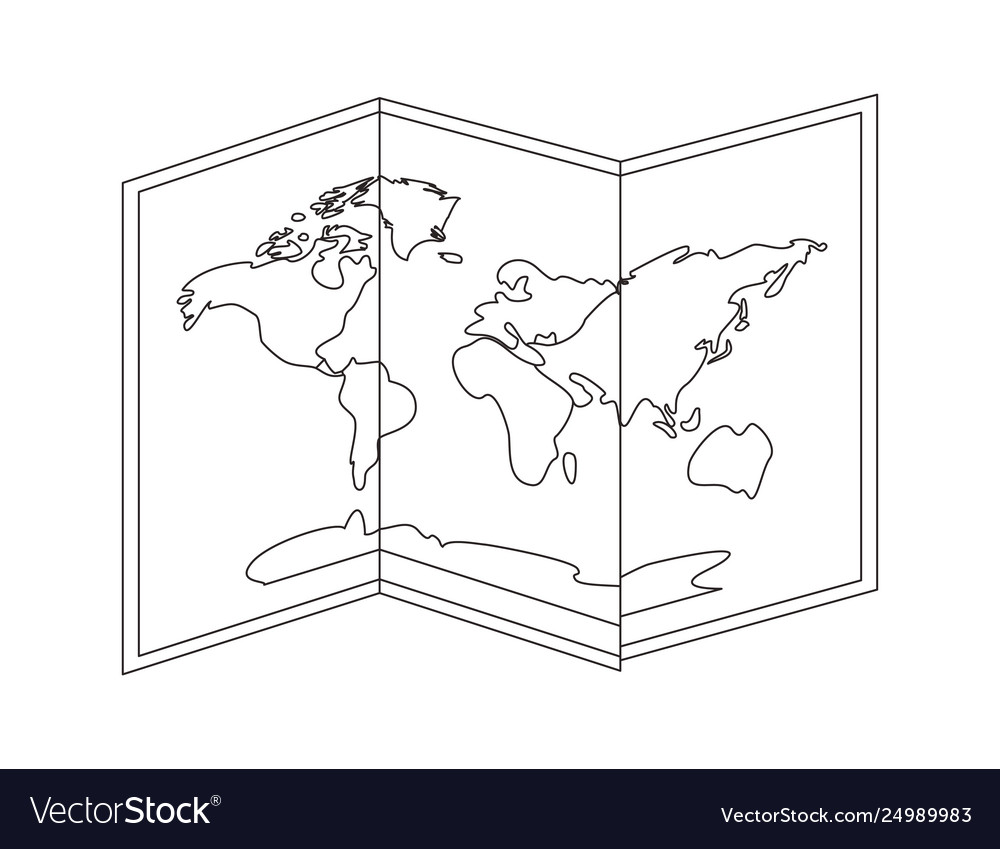 Paper map guide icon