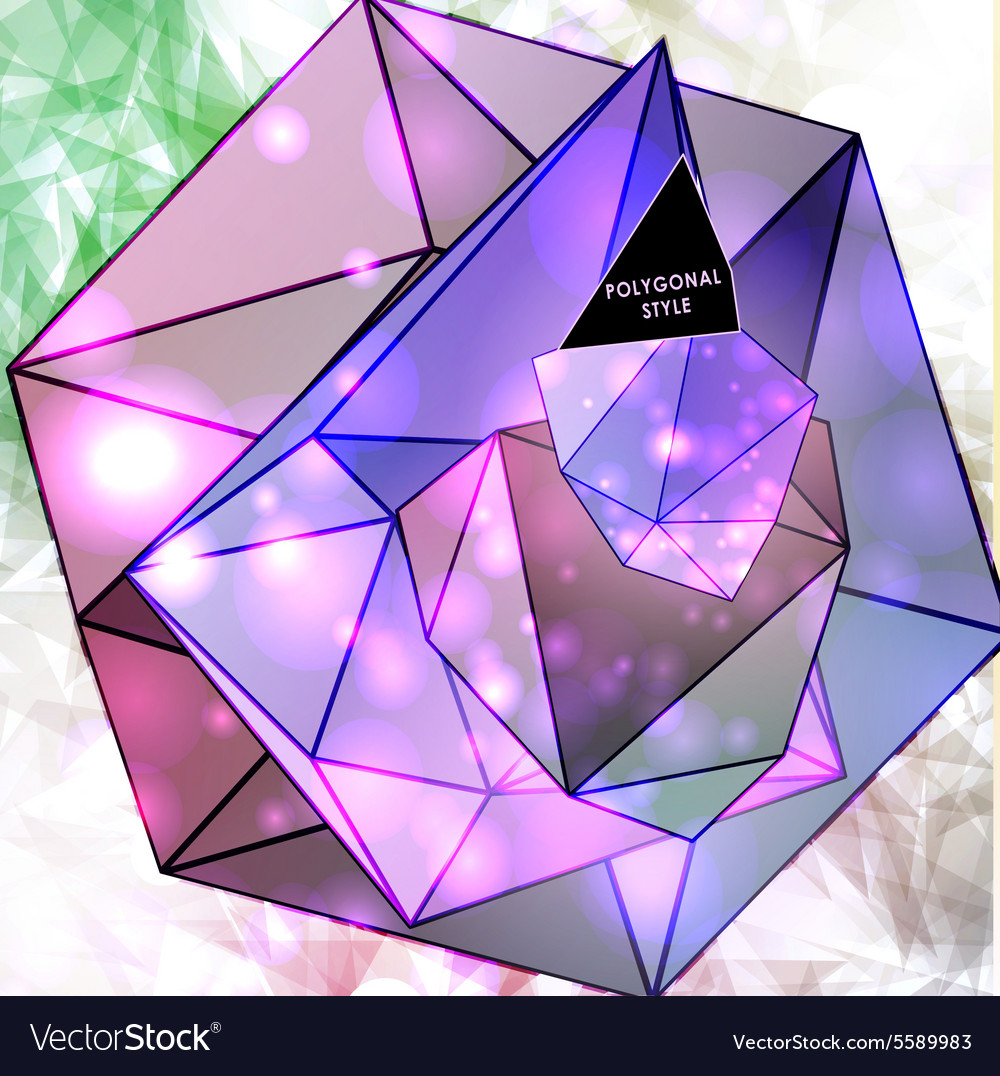 Polygonal triangles and space background