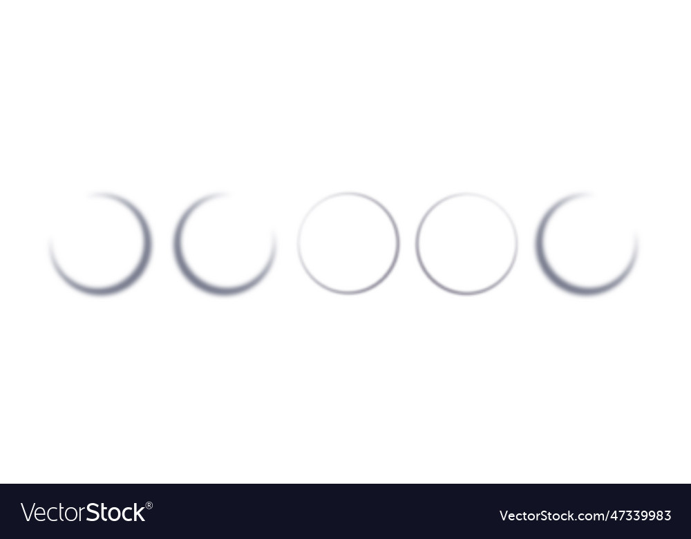 Realistic round shadow with soft edges gray