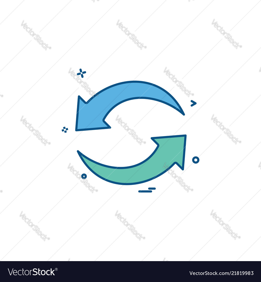 Refresh reload arrow basic icon vector image Refresh reload arrow basic icon