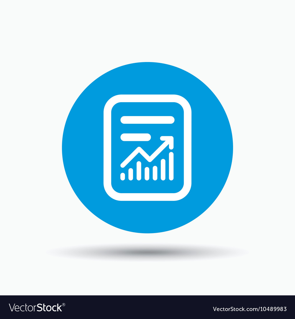 Report file icon document page with statistics