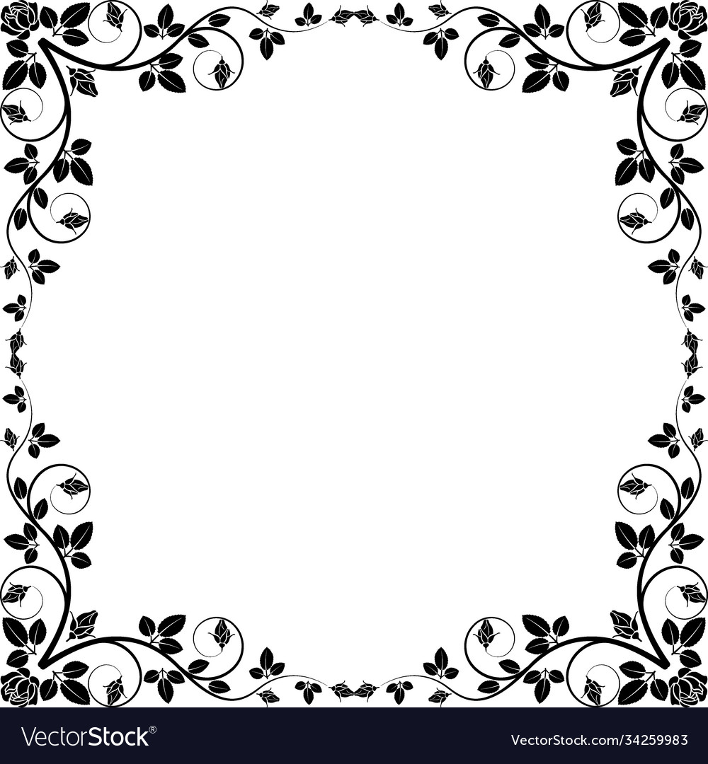 Rose frame Royalty Free Vector Image - VectorStock