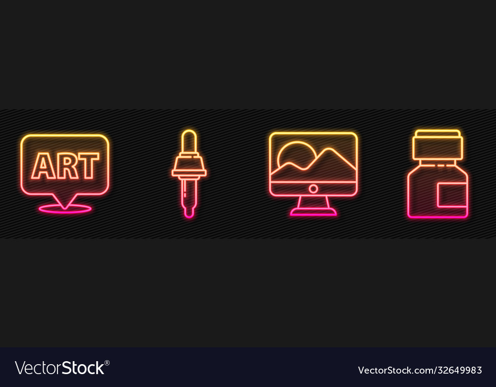 Set line computer monitor screen speech bubble Vector Image Set line computer monitor screen speech bubble