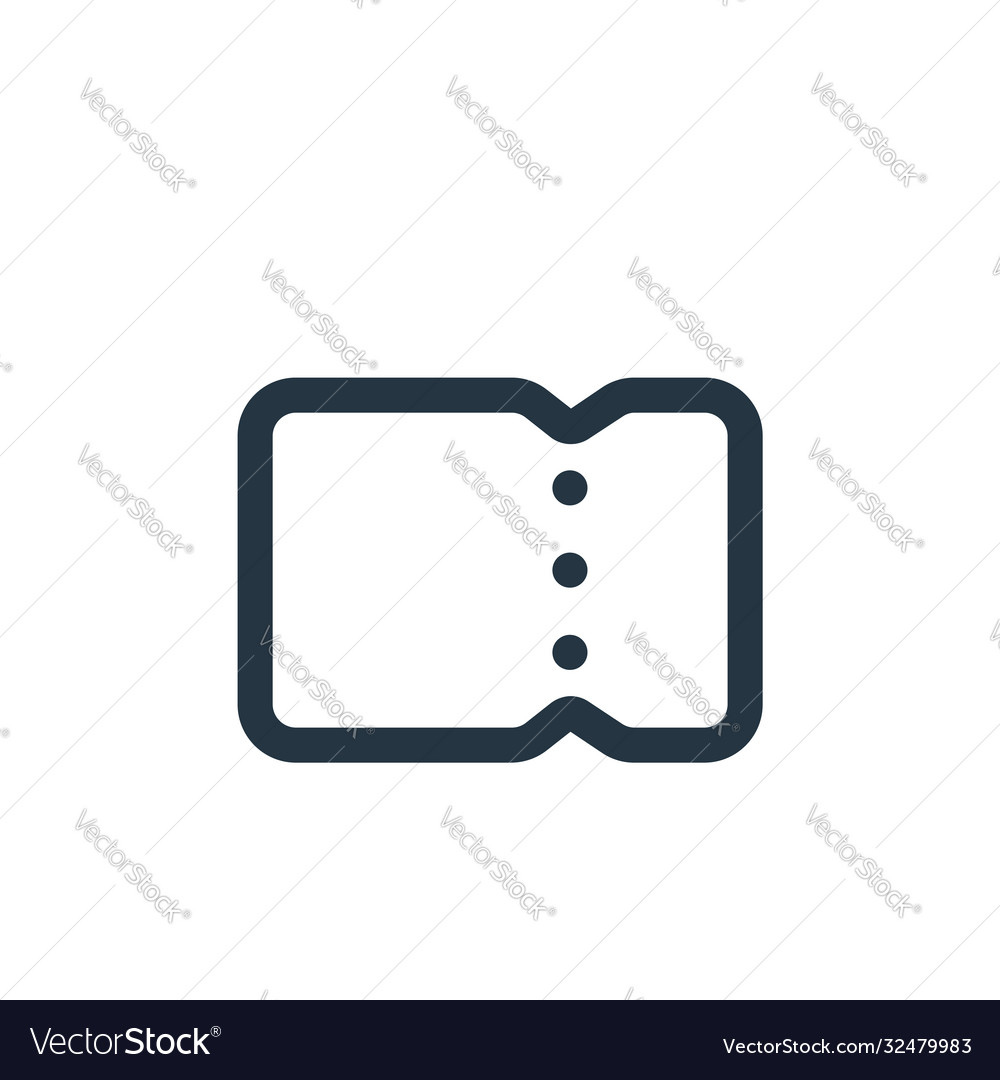 Ticket icon editable stroke linear Vector Image Ticket icon editable stroke linear