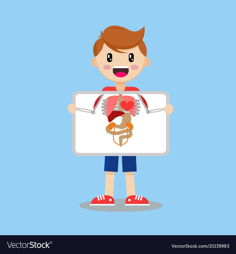 Young Boy with X-Ray Scan