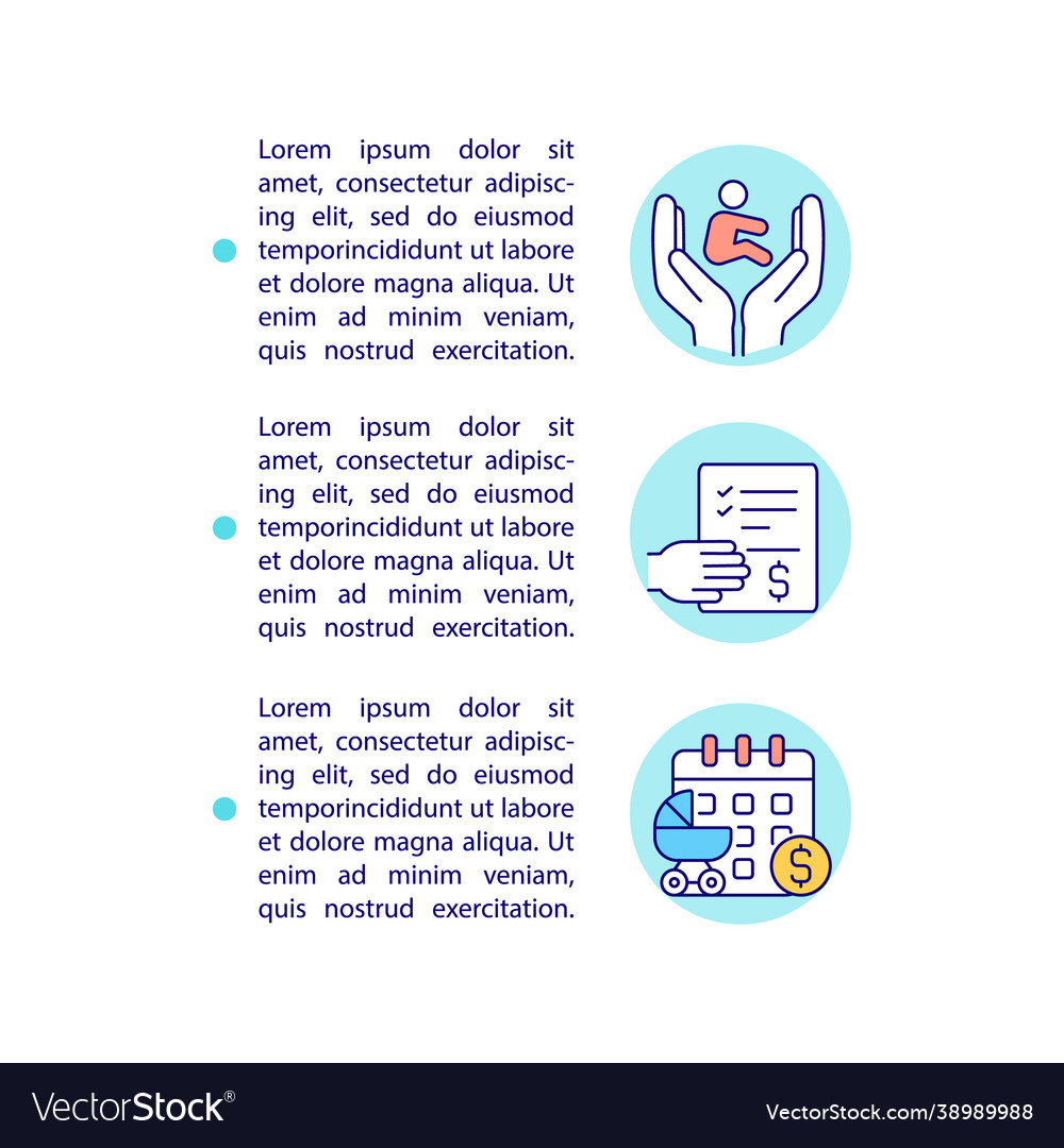 Apply for maternity benefit concept line icons Vector Image