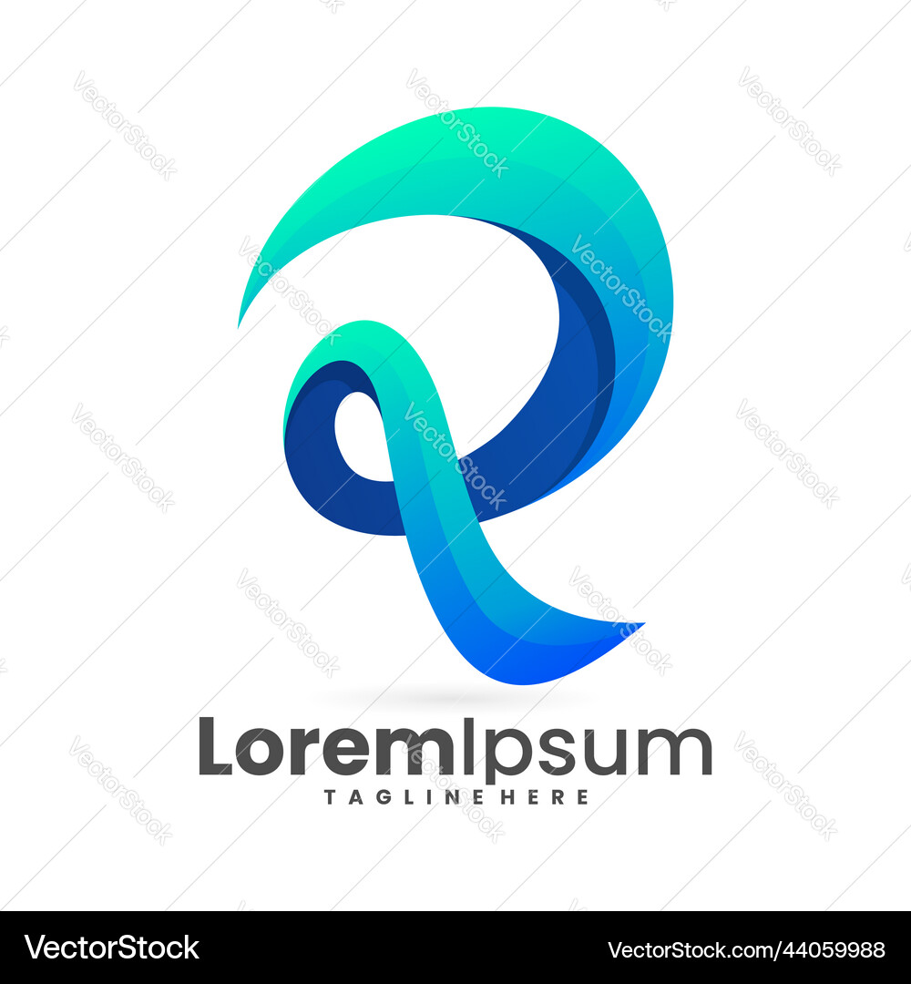 Awesome letter r logo design Royalty Free Vector Image