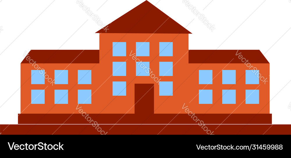 Big university on white background Royalty Free Vector Image