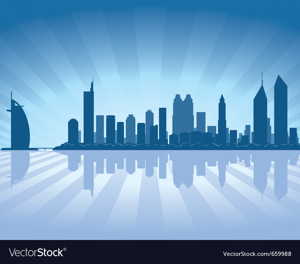 Dubai Skyline Royalty Free Vector Image Vectorstock Dubai Skyline Royalty Free Vector Image Vectorstock