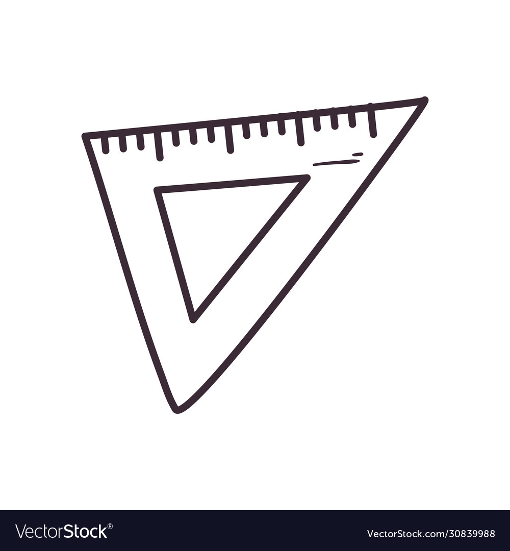 Isolated ruler instrument line style icon