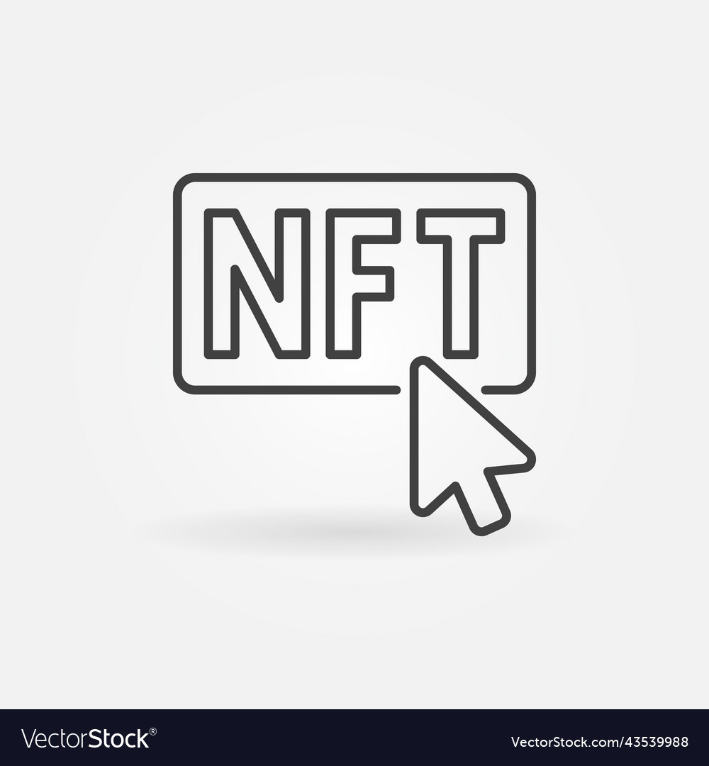 Mouse click on nft button linear icon pc