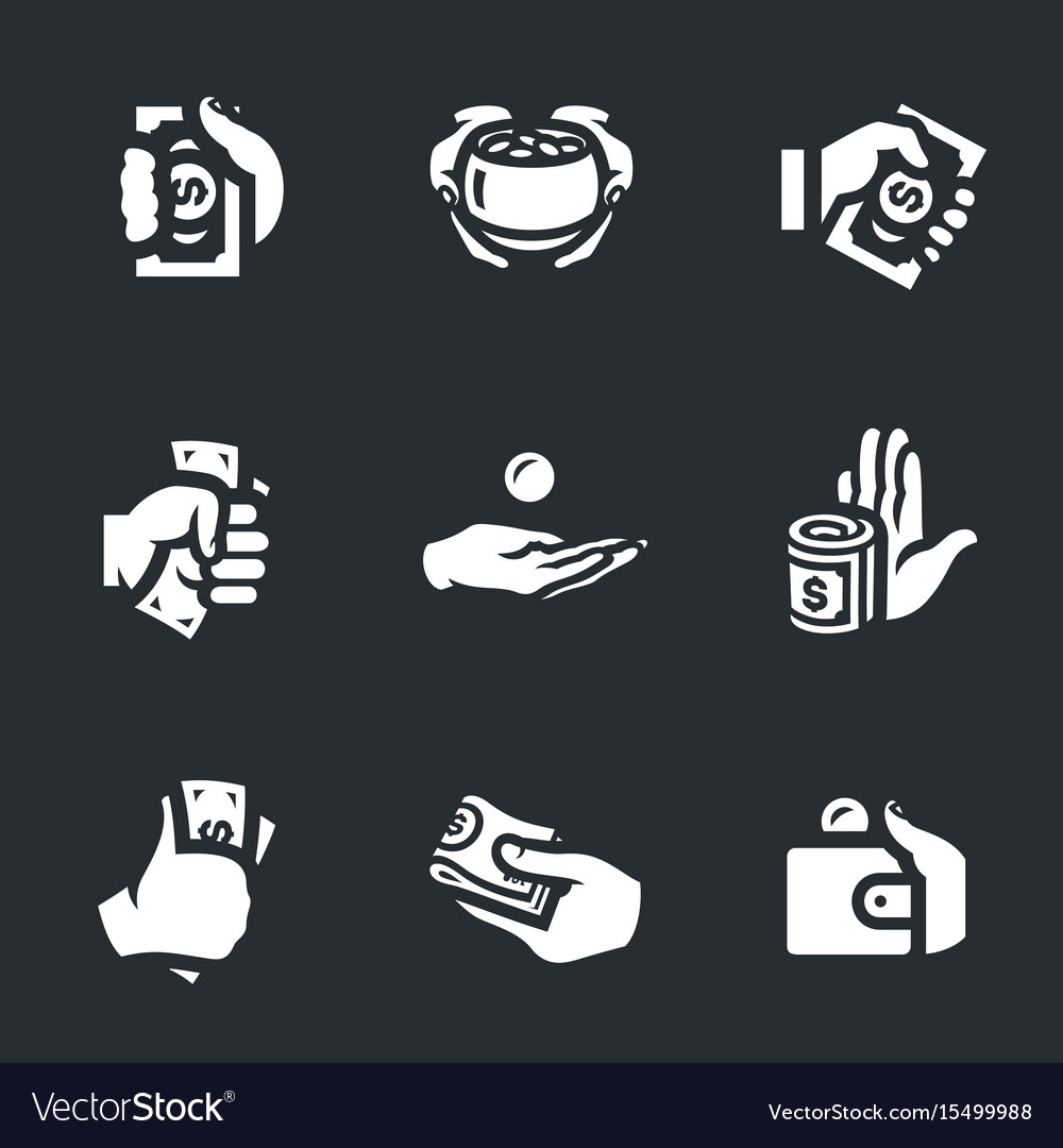 Set of bribe icons