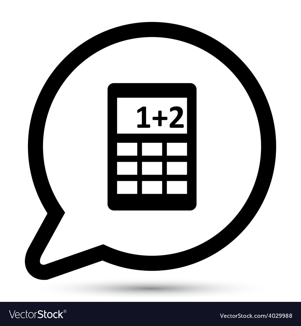 Speech Bubble with Calculator Icon