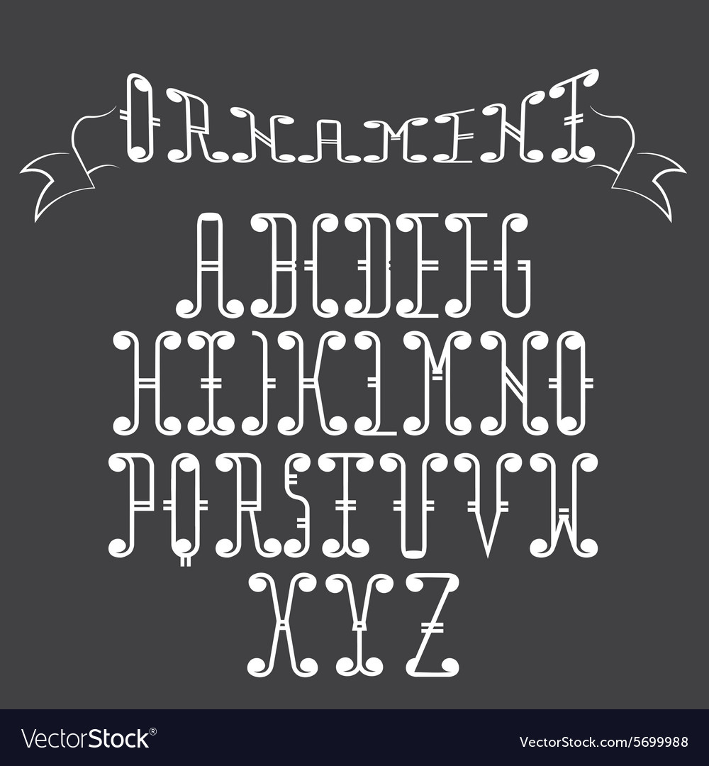 Swirly Alphabet Lettering