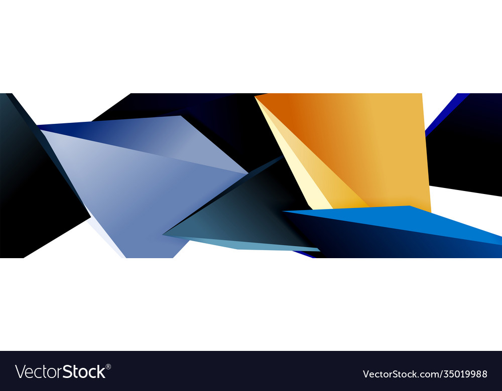 Triangle mosaic abstract background 3d triangular vector image Triangle mosaic abstract background 3d triangular