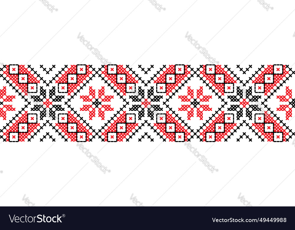 Ukrainian embroidery pattern for textile fabric Vector Image