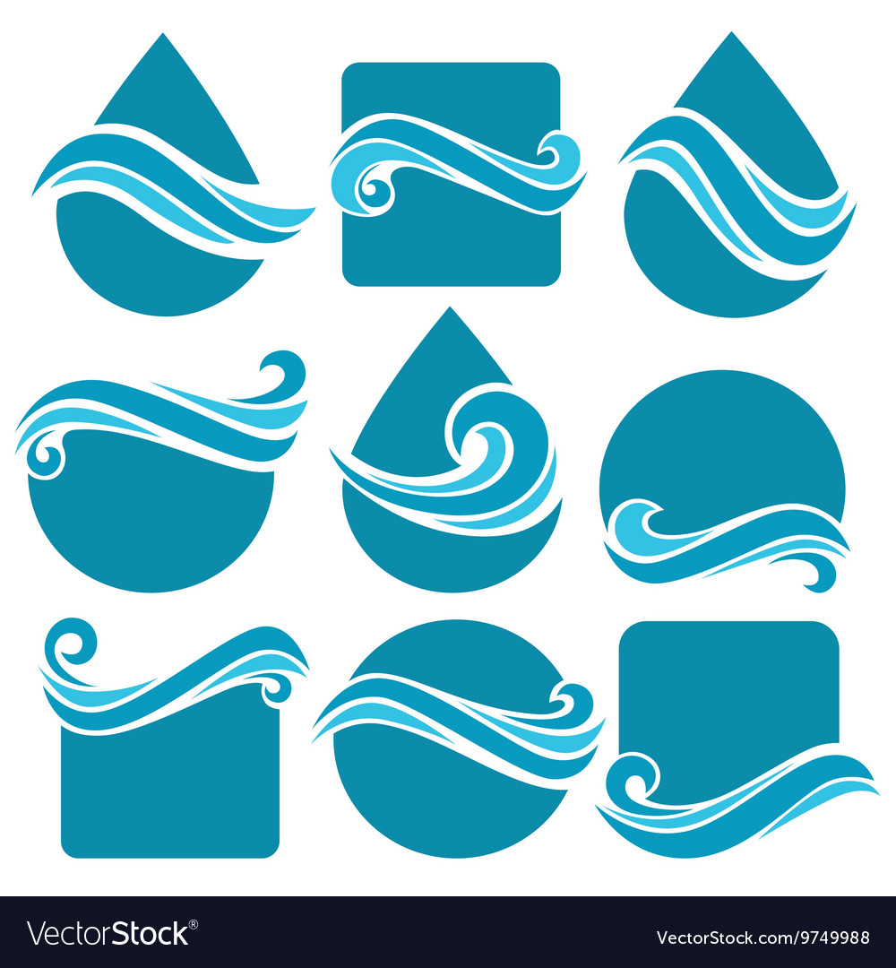 water-shapes-royalty-free-vector-image-vectorstock