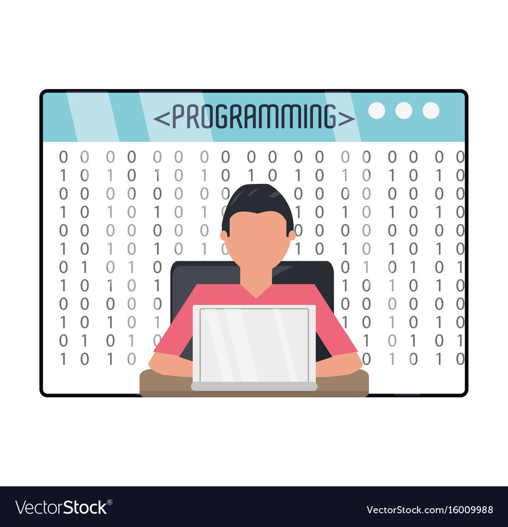 Web-Entwickler arbeitet an der Computerprogrammierung