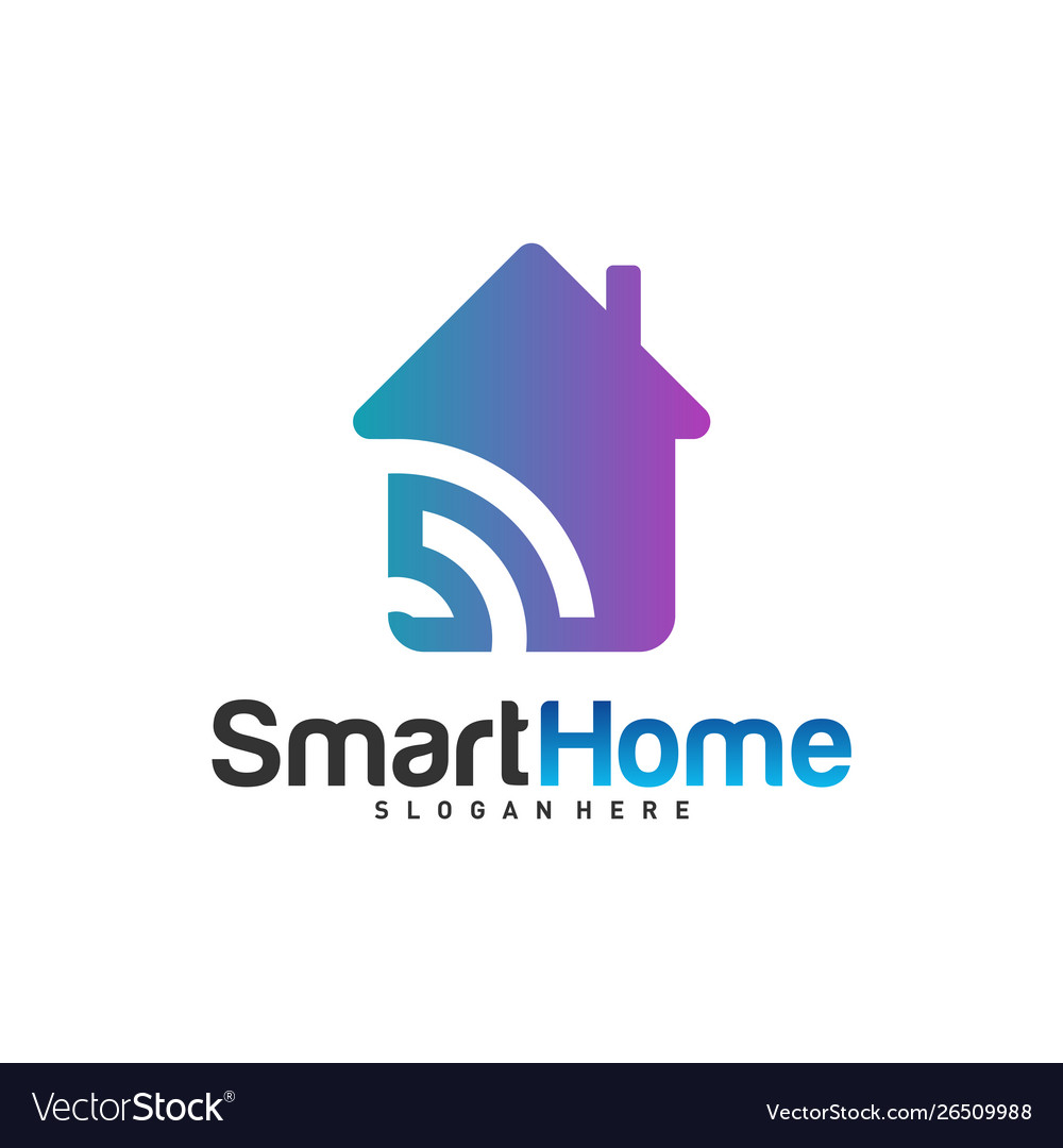 Wifi house logo smart home tech net