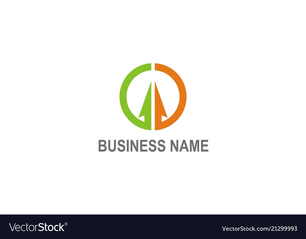 Pfeil farbiges Business-Financial-Logo