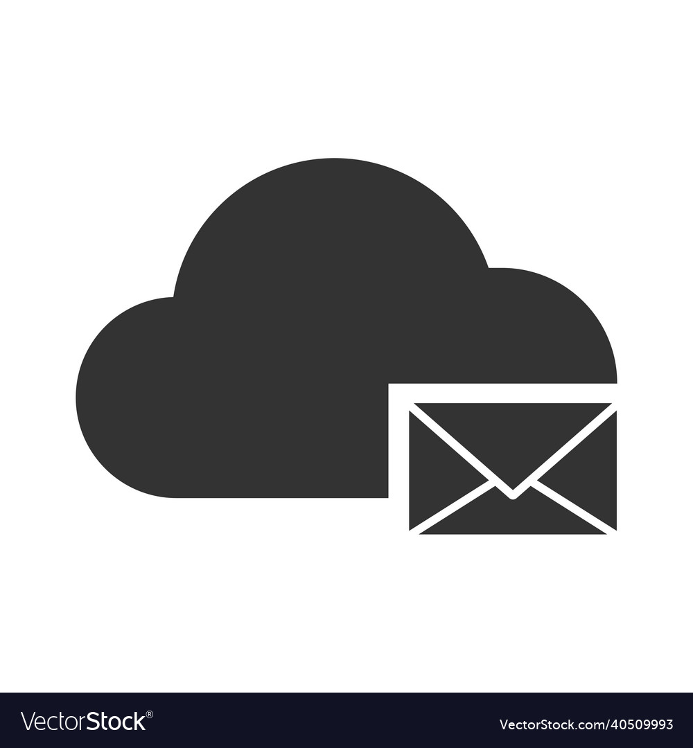 Cloud inbox icon design