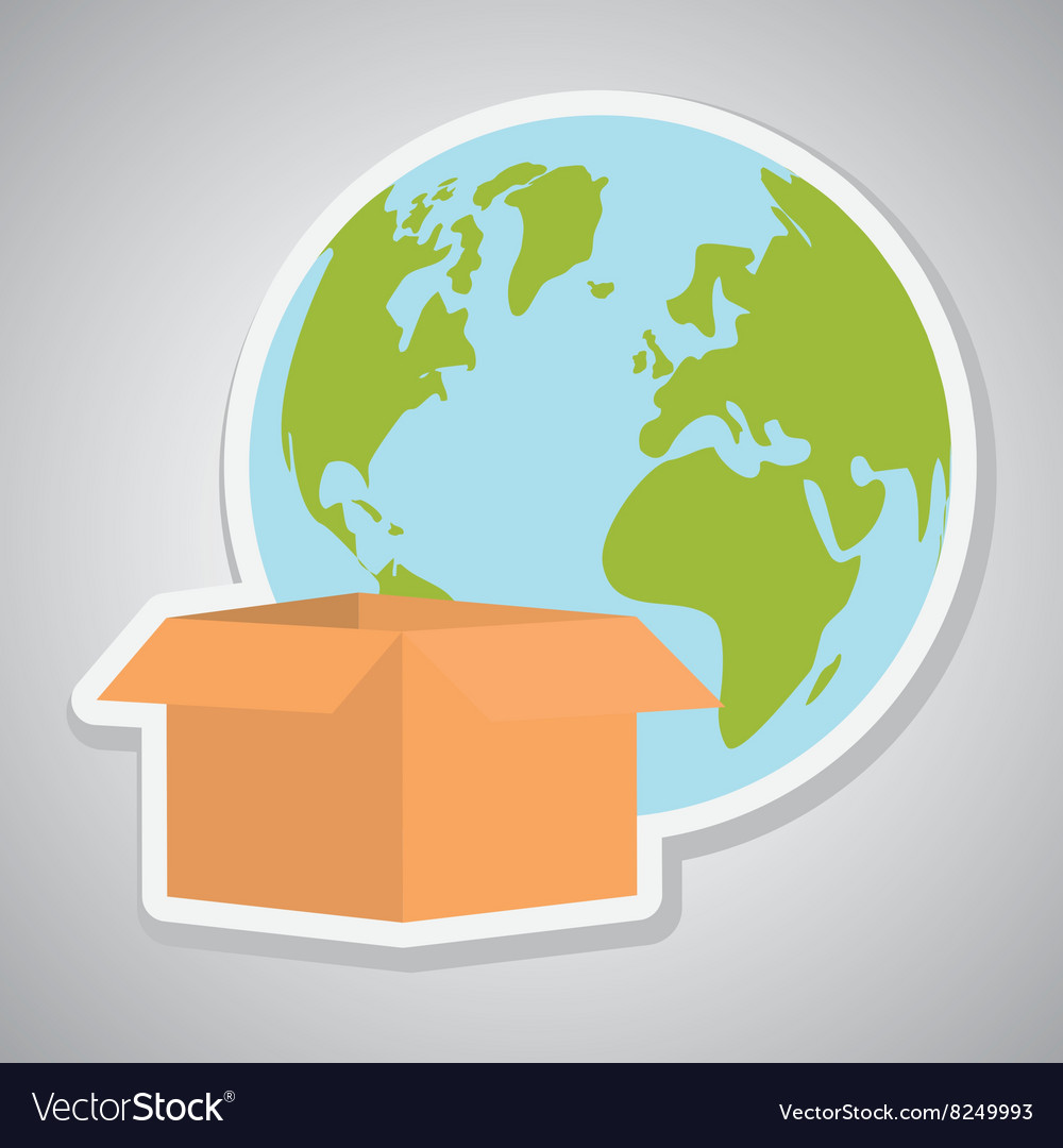 Delivery And Planet Design Royalty Free Vector Image