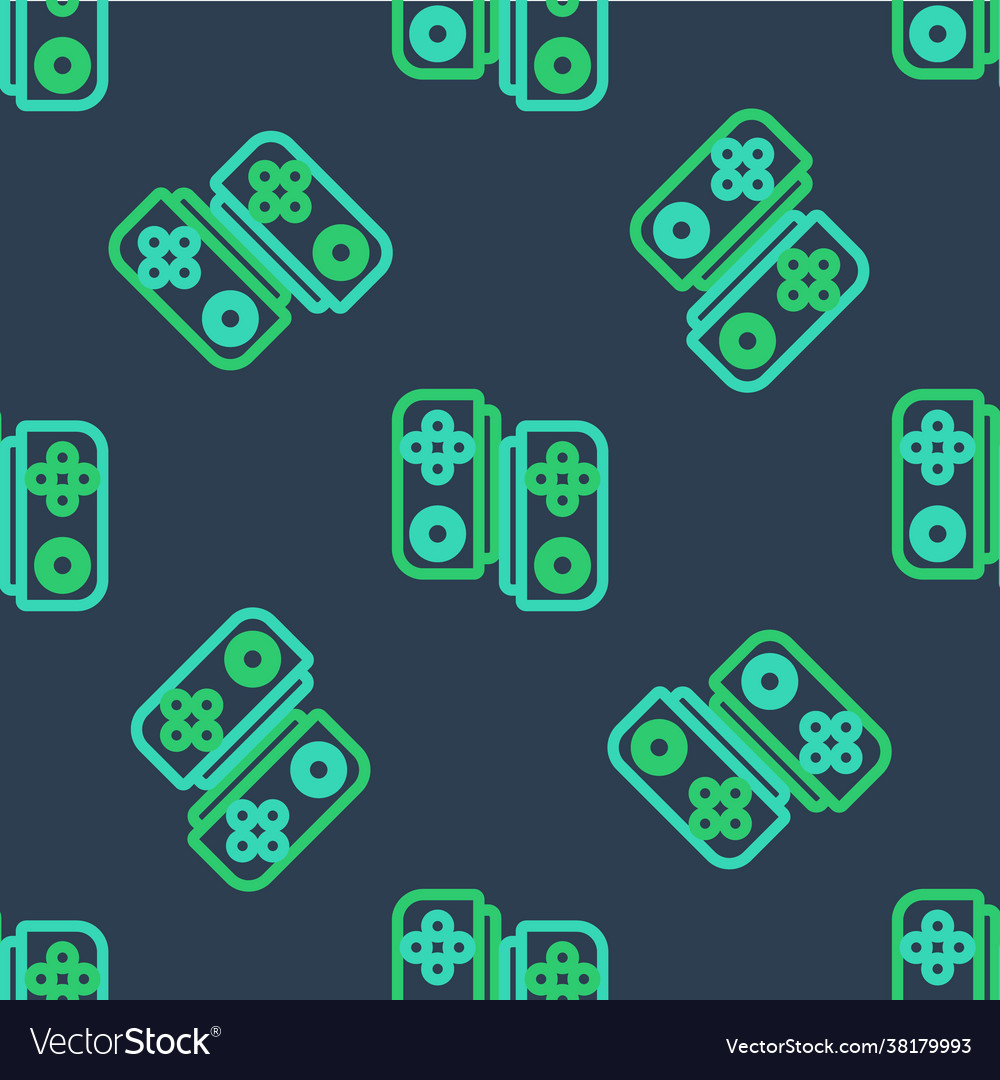 Line gamepad icon isolated seamless pattern Vector Image Line gamepad icon isolated seamless pattern