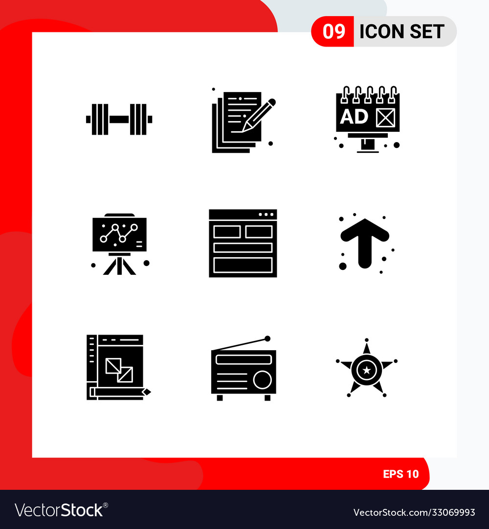 Pictograph set 9 simple solid glyphs contact