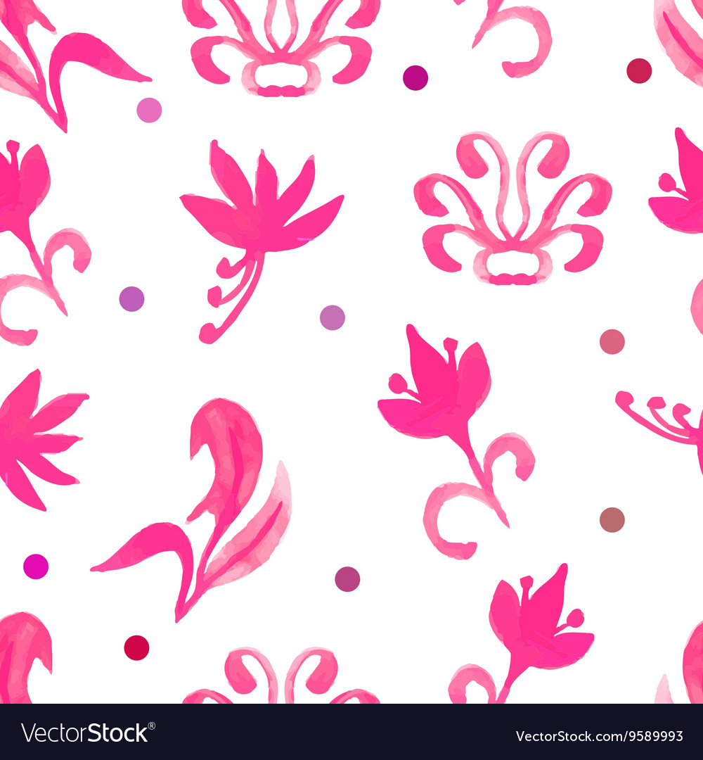 Retro red seamless pattern with trees