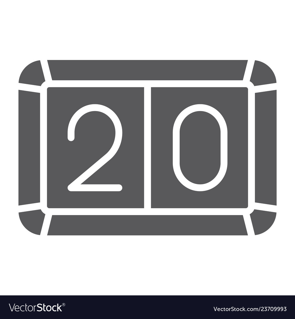 Score Glyph-Symbol Spiel und Tor Scoreboard Zeichen vector image Score Glyph-Symbol Spiel und Tor Scoreboard Zeichen