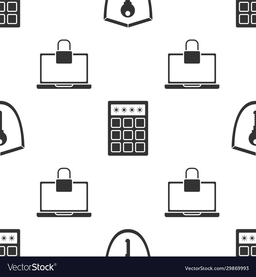Set shield with key password protection vector image Set shield with key password protection