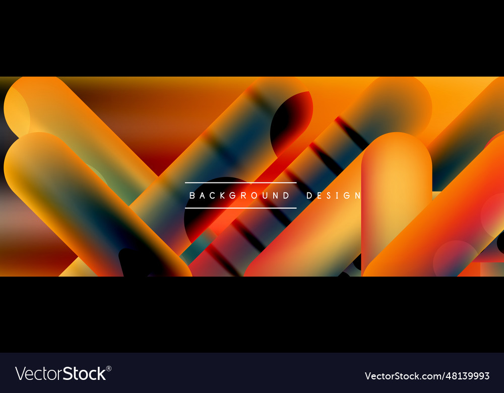 Techno round shapes lines abstract background