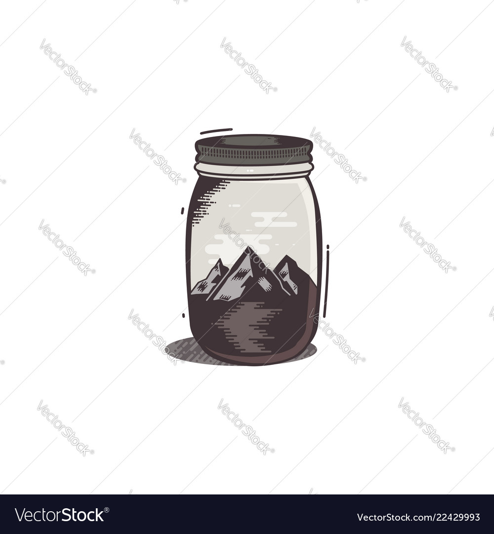 Travel t-shirt print the mountains and river Vector Image