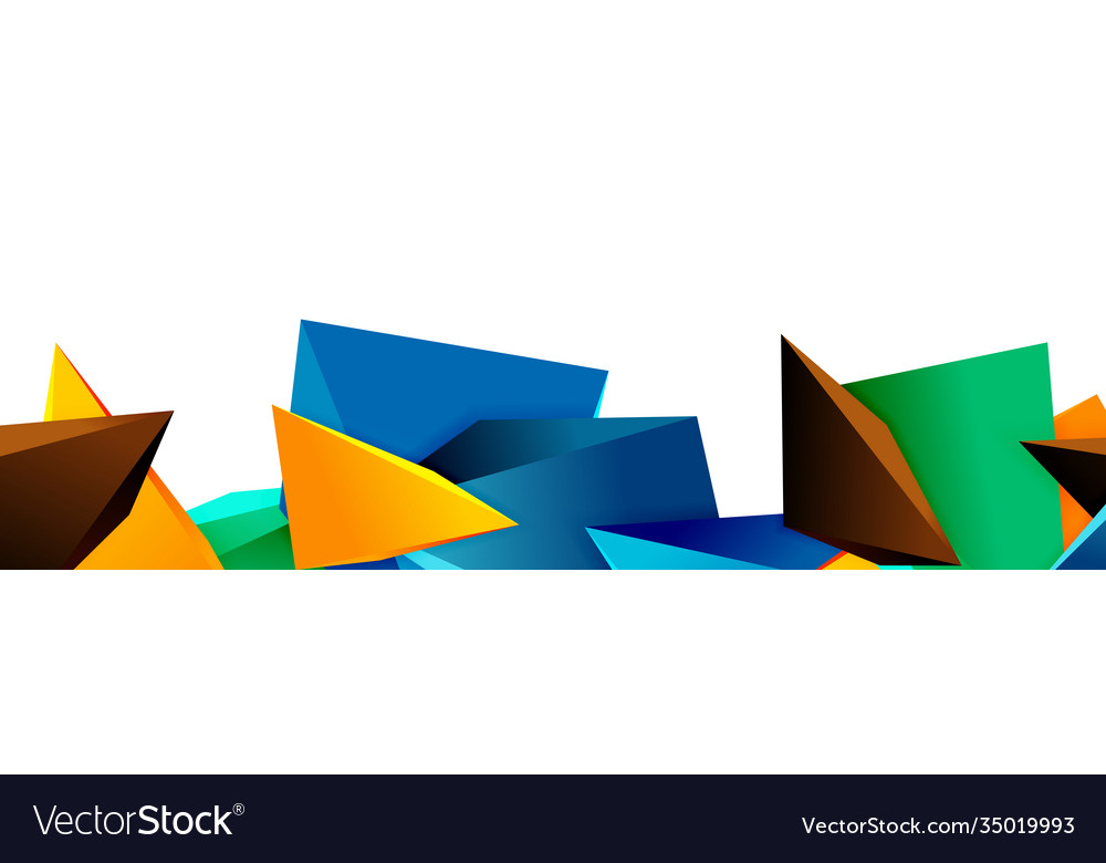 Triangle mosaic abstract background 3d triangular vector image Triangle mosaic abstract background 3d triangular