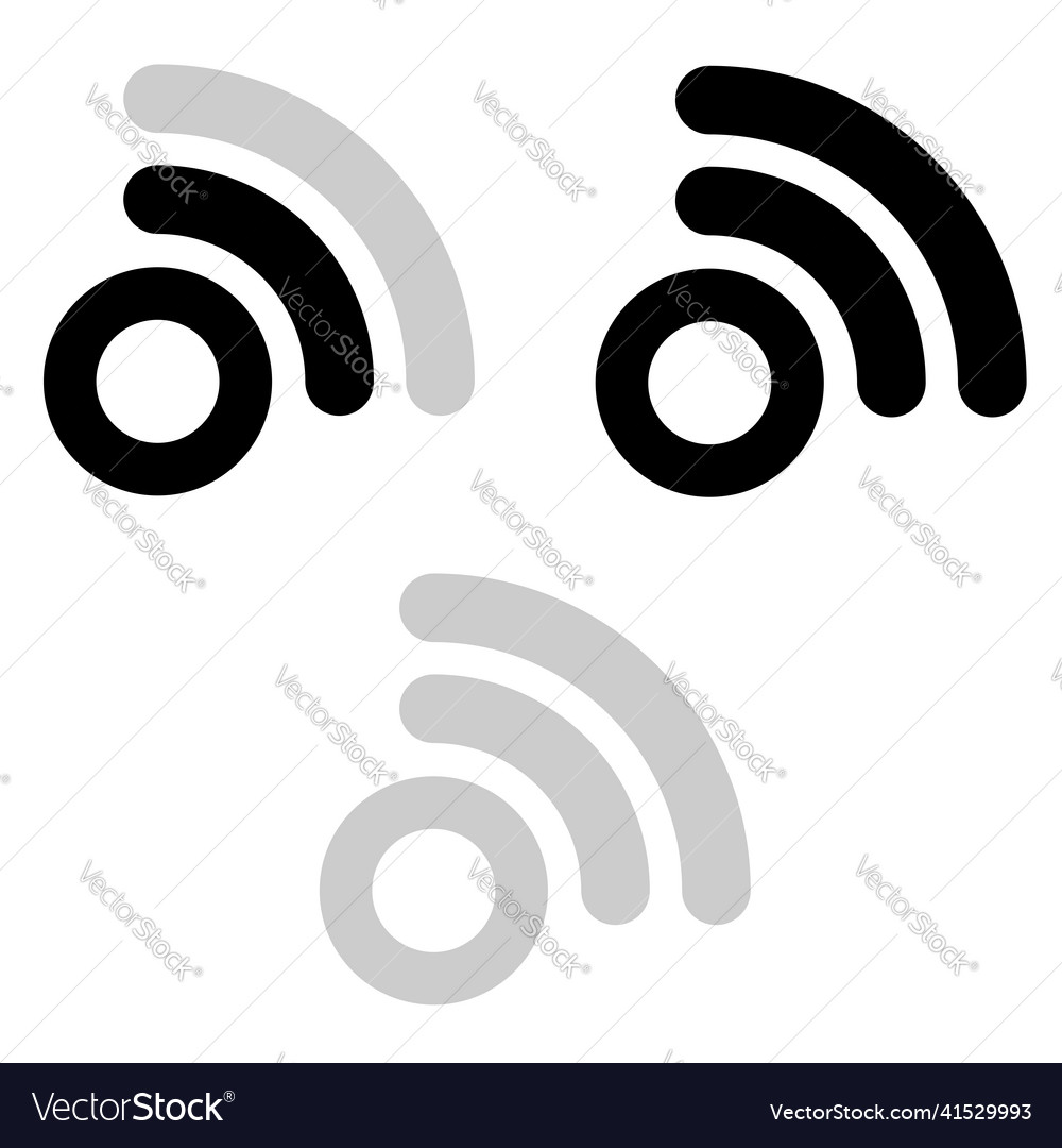 Wireless cordless signal internet wifi shape icon vector image Wireless cordless signal internet wifi shape icon