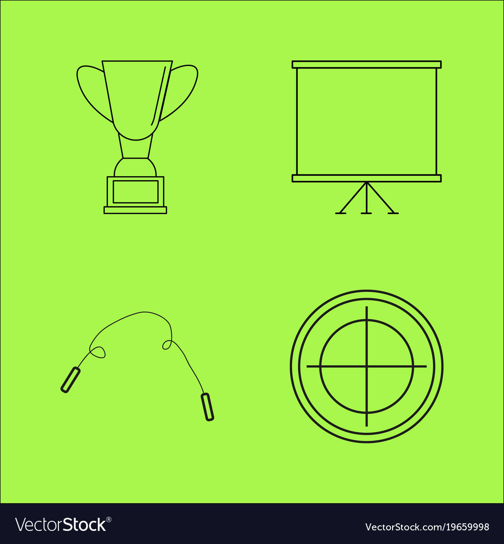 Basic content simple linear outline icon set