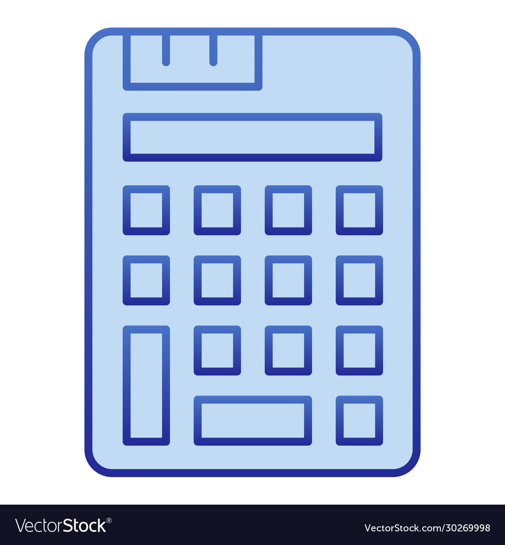 Calculator color icon simple tool for calculate vector image Calculator color icon simple tool for calculate
