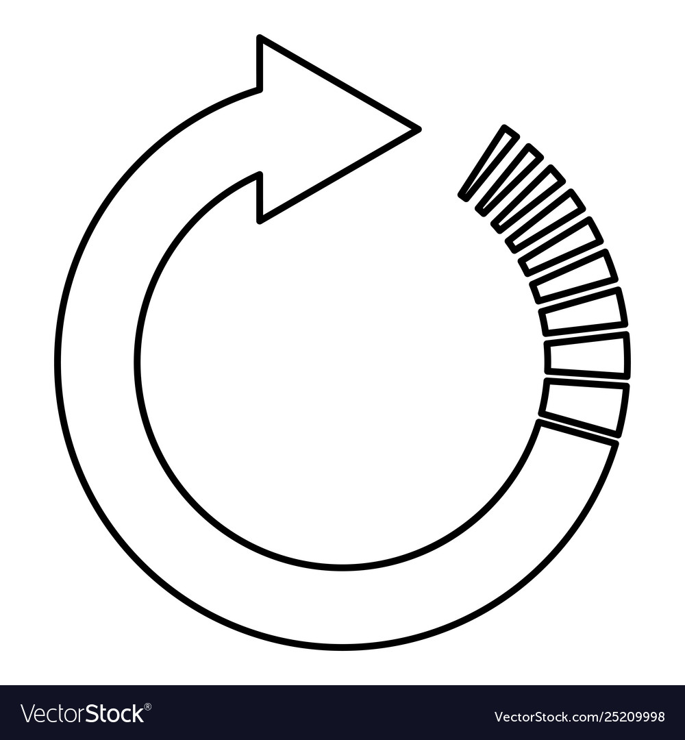 Circle arrow with tail effect circular arrows