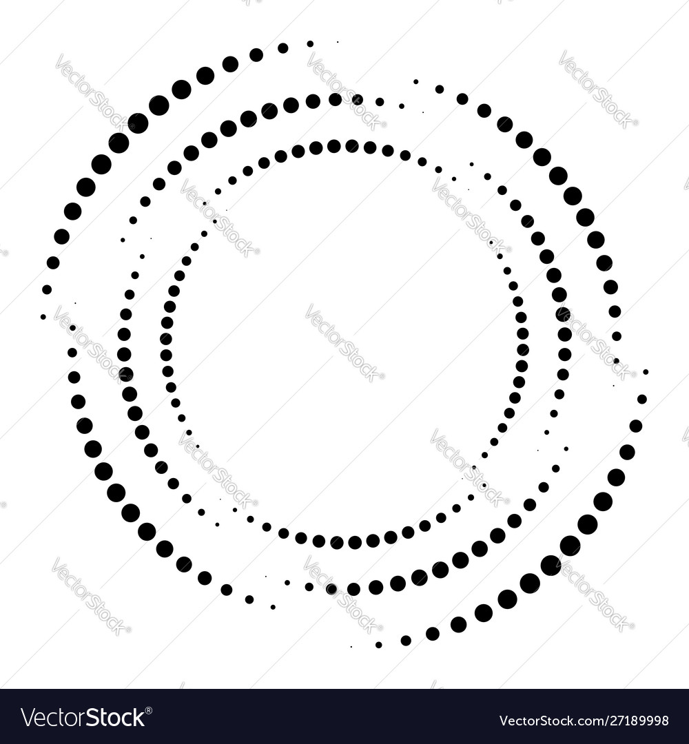 Dotted dots speckles abstract concentric circle Vector Image