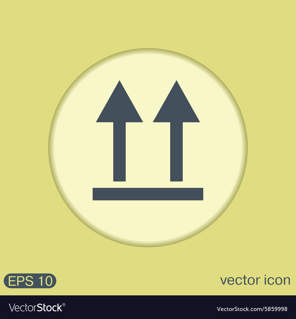 Fragile symbol arrow up logistic icon