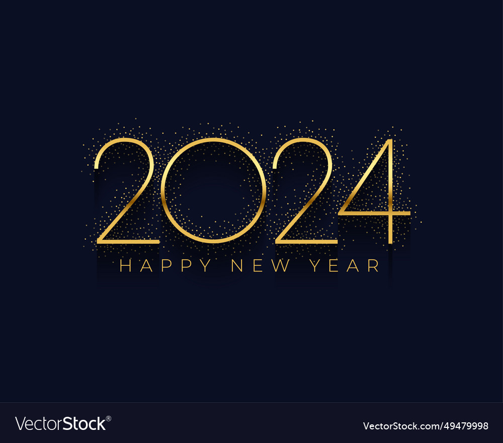 Happy new year 2024 festive background Royalty Free Vector