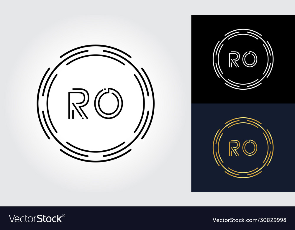 Initial Letter Ro Logo Creative Typography Vector Image 8559