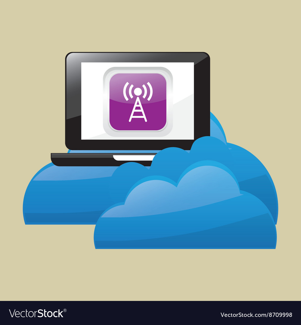 Laptop design technology icon multimedia concept