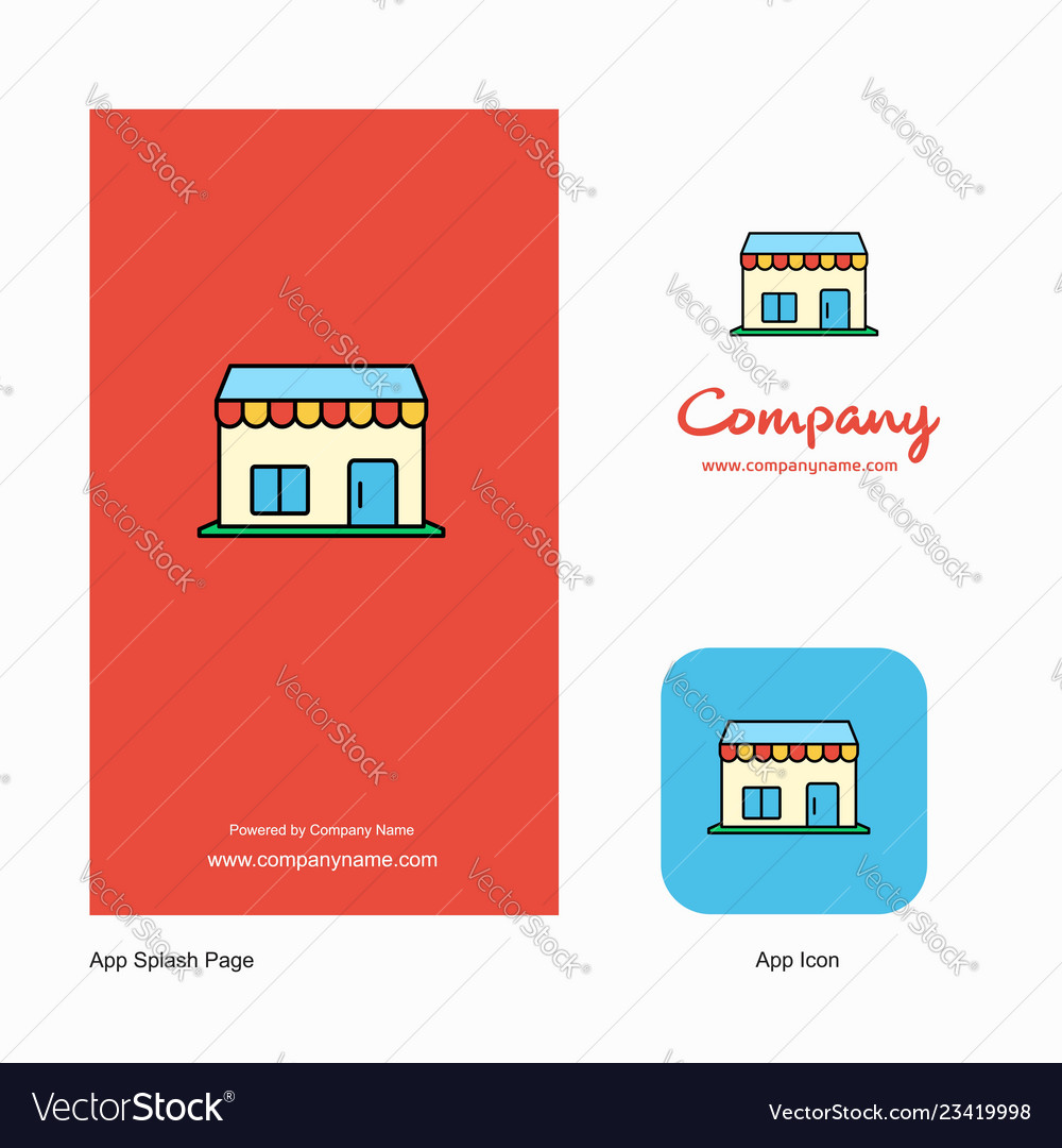 Market company logo app icon and splash page