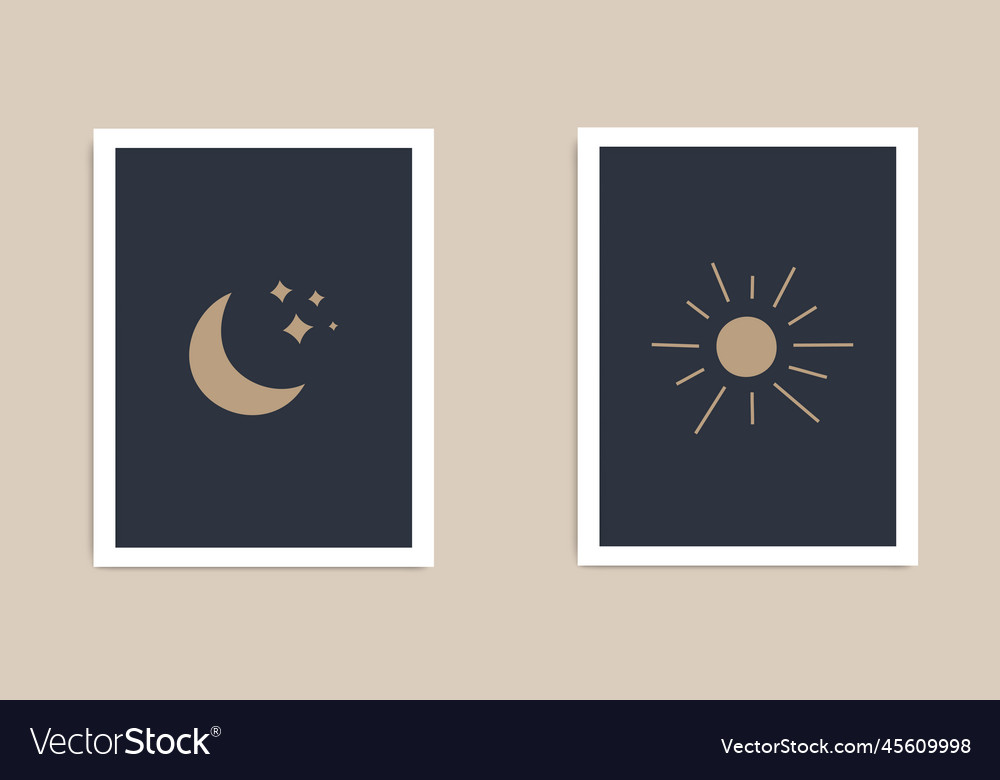 Mitte Jahrhundert Sonne und Mond gesetzt skandinavische modern