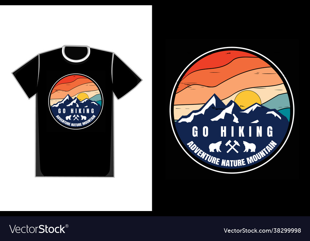 Mountain Sunset T-Shirt - Hiking Quote