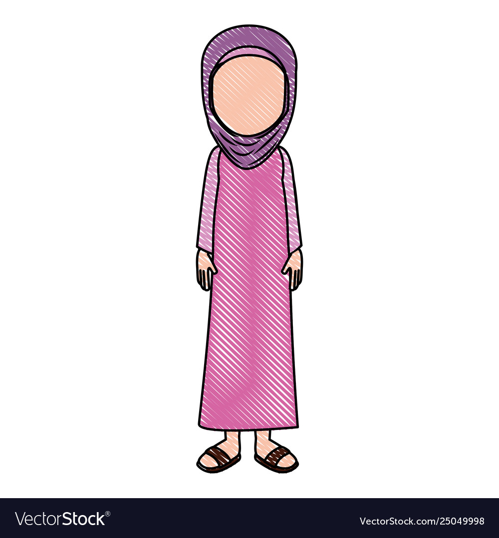 Muslim woman avatar character