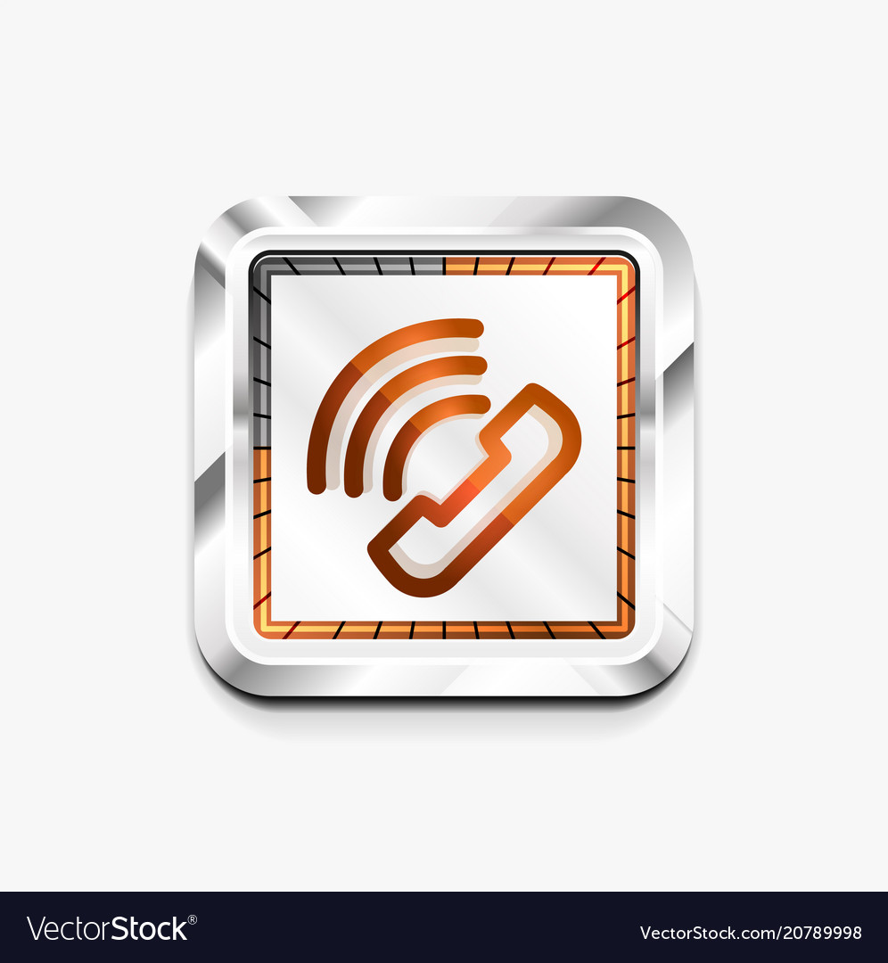 Phone button call support idea Vector Image Phone button call support idea
